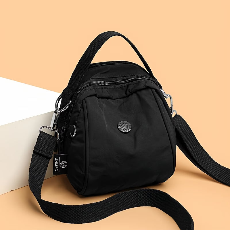 Women's Small Nylon Crossbody Purse, Water-Resistant Mini Shoulder Bag with Removable Strap,