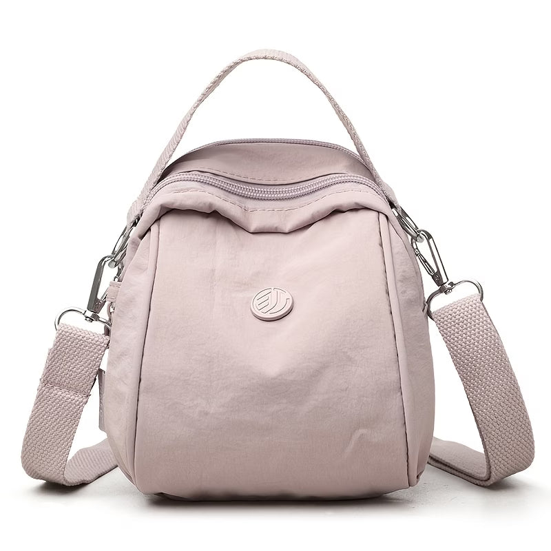 Women's Small Nylon Crossbody Purse, Water-Resistant Mini Shoulder Bag with Removable Strap,