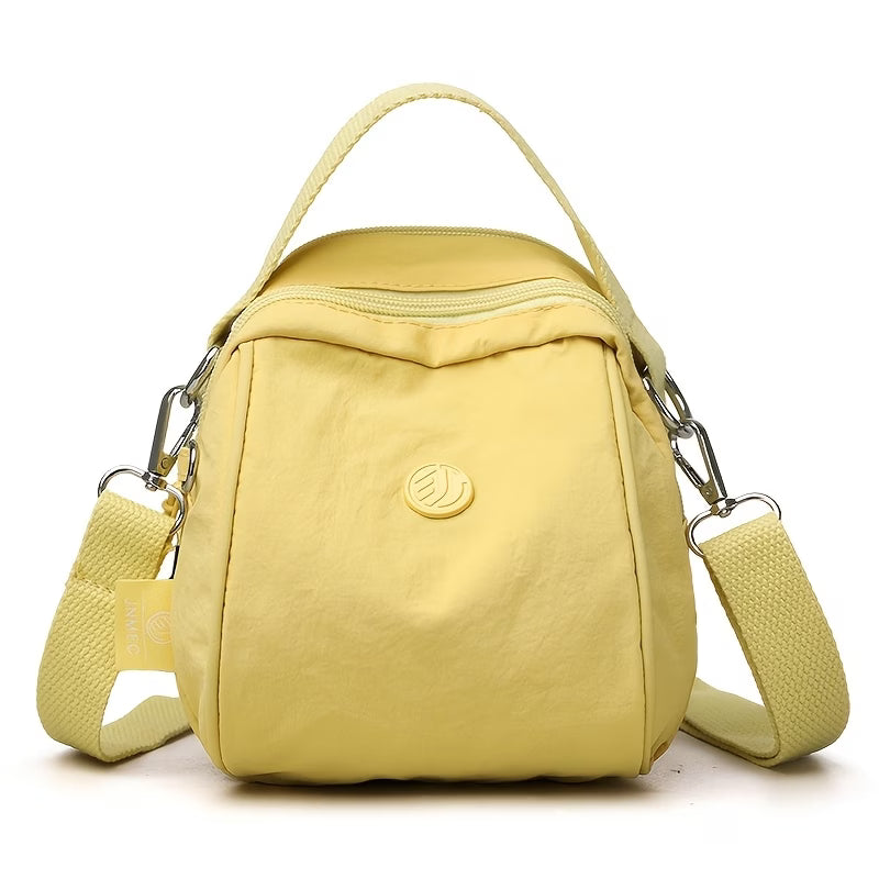 Women's Small Nylon Crossbody Purse, Water-Resistant Mini Shoulder Bag with Removable Strap,