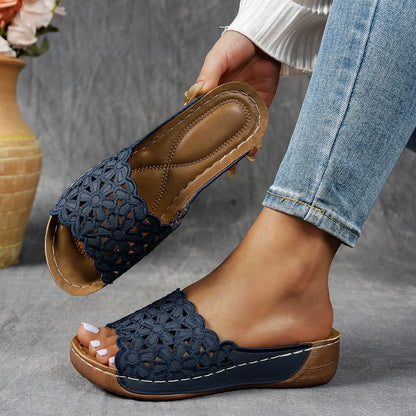 🔥Last Day Deal 60% OFF🔥 Women's Orthopedic Wedge Sandals with Floral Straps